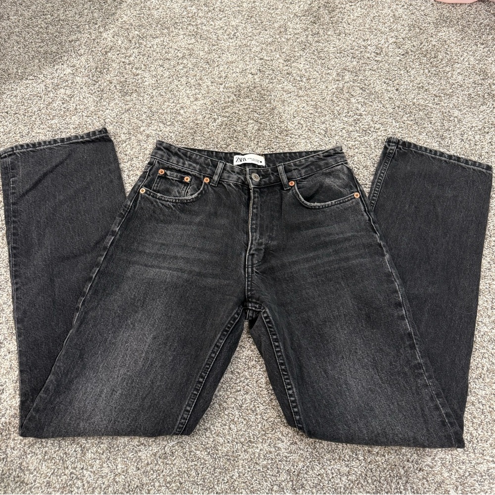 Zara black denim jeans